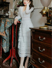Load image into Gallery viewer, Collect Waist Lace Long Dress
