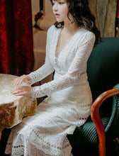 Load image into Gallery viewer, Collect Waist Lace Long Dress