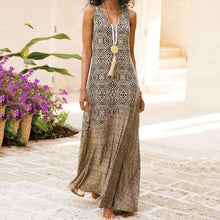 Load image into Gallery viewer, Bohemian Print A Line Dress