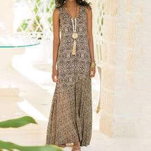 Load image into Gallery viewer, Bohemian Print A Line Dress