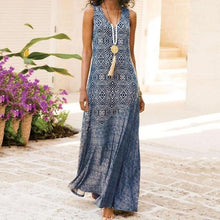 Load image into Gallery viewer, Bohemian Print A Line Dress