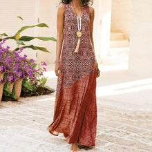 Load image into Gallery viewer, Bohemian Print A Line Dress