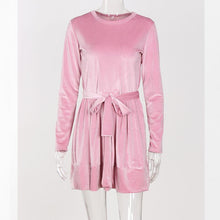 Load image into Gallery viewer, Pink Velvet Party Dress