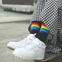 Load image into Gallery viewer, Hiphop Rainbow High Socks