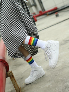 Hiphop Rainbow High Socks