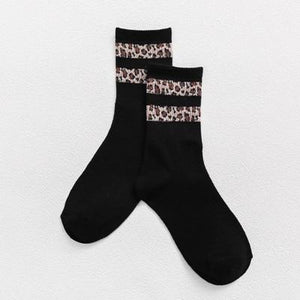 Hot Retro Leopard Print Socks