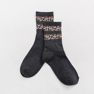 Hot Retro Leopard Print Socks