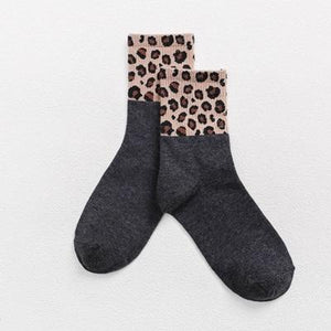 Hot Retro Leopard Print Socks